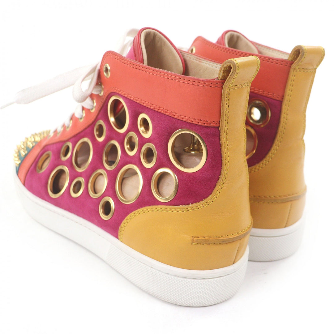 Discounted Great Christian Louboutin High cut sneakers Spike studs multicolor