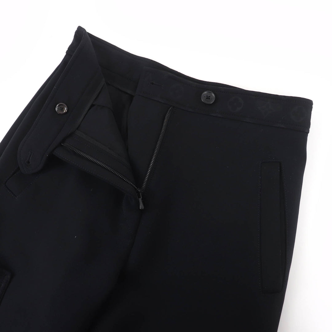 Excellent LOUIS VUITTON cargo pants Monogram detail black Women 36