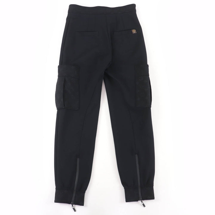 Excellent LOUIS VUITTON cargo pants Monogram detail black Women 36