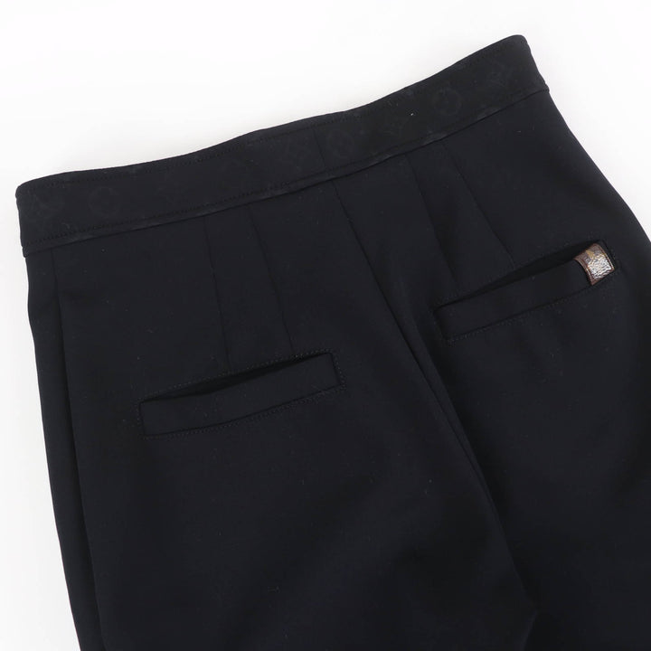 Excellent LOUIS VUITTON cargo pants Monogram detail black Women 36
