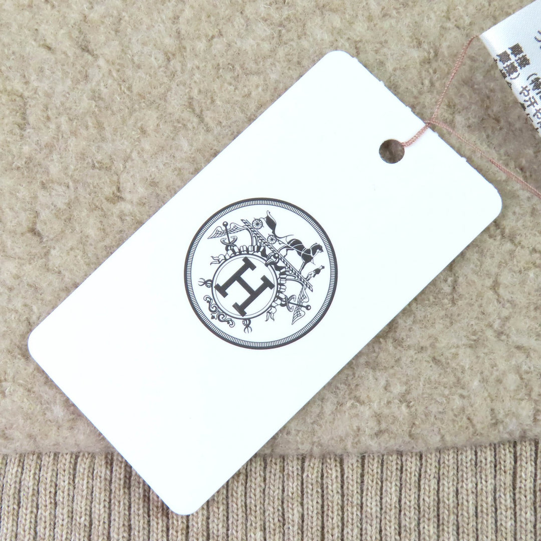 新品 HERMES スカーフ テディ ポケット Hロゴ ストール スカーフ ユニセックス ベージュ ウール H394076T