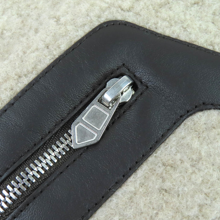 新品 HERMES スカーフ テディ ポケット Hロゴ ストール スカーフ ユニセックス ベージュ ウール H394076T