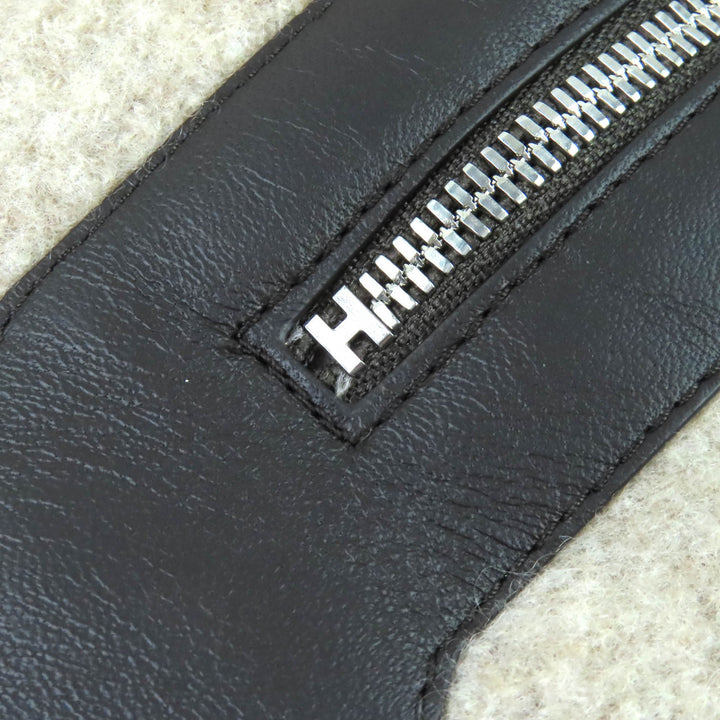 新品 HERMES スカーフ テディ ポケット Hロゴ ストール スカーフ ユニセックス ベージュ ウール H394076T