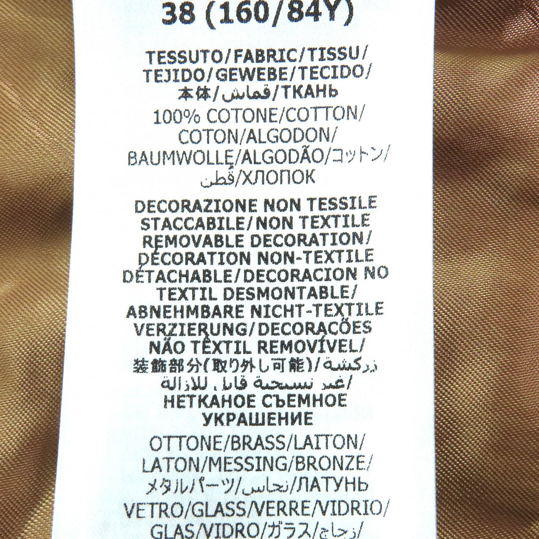 精美 GUCCI 长袖衬衫，饰有互扣式胸针，绗缝牛仔布，38 码，772882