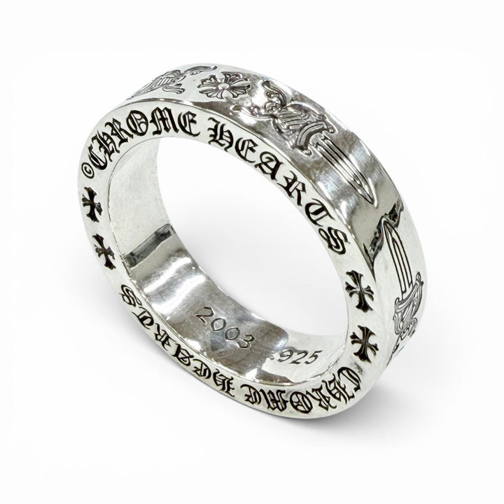Excellent CHROME HEARTS Ring ring SPACER DAGGER Silver 925 mens