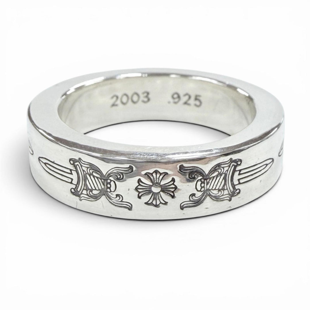 Excellent CHROME HEARTS Ring ring SPACER DAGGER Silver 925 mens