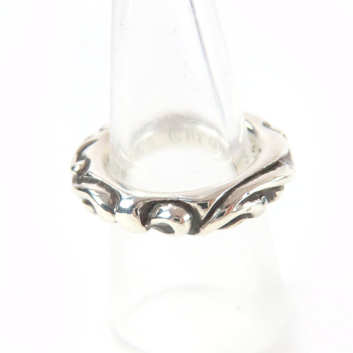 Excellent CHROME HEARTS Ring SCROLL BAND RING Silver 925 Women