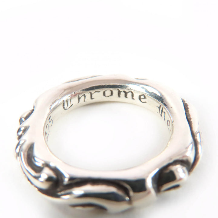 Excellent CHROME HEARTS Ring SCROLL BAND RING Silver 925 Women