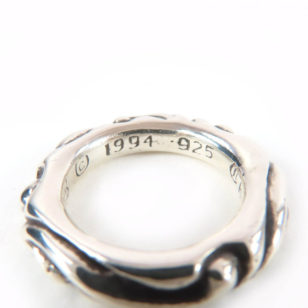 Excellent CHROME HEARTS Ring SCROLL BAND RING Silver 925 Women