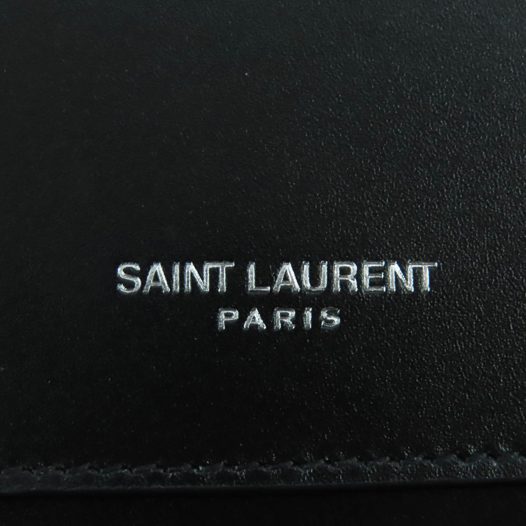 Pristine SAINT LAURENT PARIS Shoulder Bag black leather Women 802728