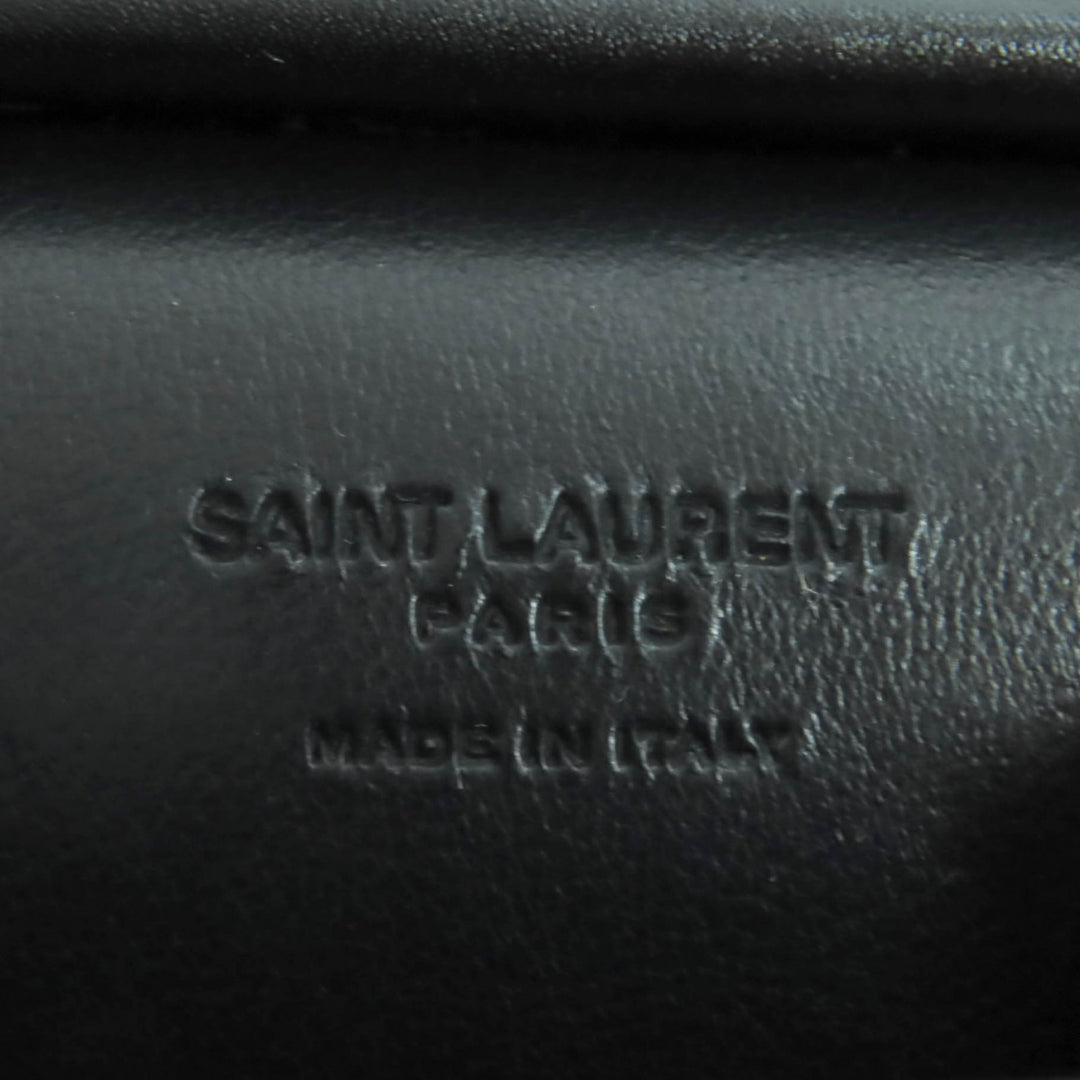 Pristine SAINT LAURENT PARIS Shoulder Bag black leather Women 802728