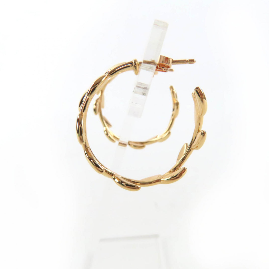 Great TIFFANY&Co. Pierce Olive Leaf Hoop Pierce Current product Pink gold AU750