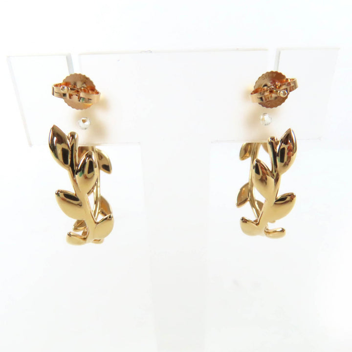 Great TIFFANY&Co. Pierce Olive Leaf Hoop Pierce Current product Pink gold AU750