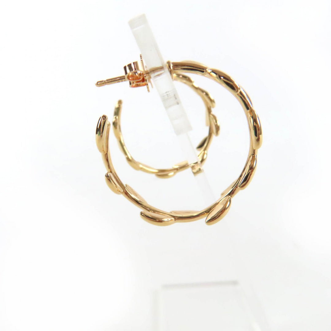 Great TIFFANY&Co. Pierce Olive Leaf Hoop Pierce Current product Pink gold AU750