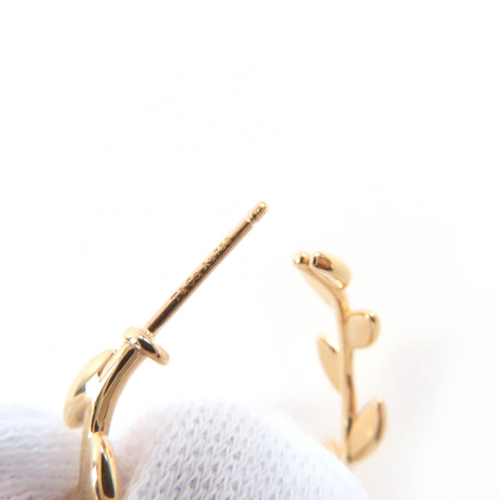 Great TIFFANY&Co. Pierce Olive Leaf Hoop Pierce Current product Pink gold AU750