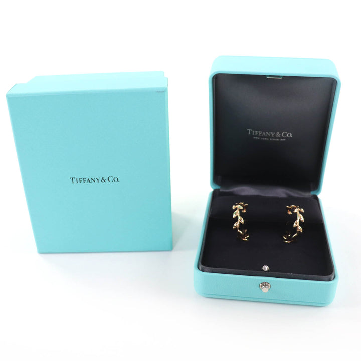 Great TIFFANY&Co. Pierce Olive Leaf Hoop Pierce Current product Pink gold AU750