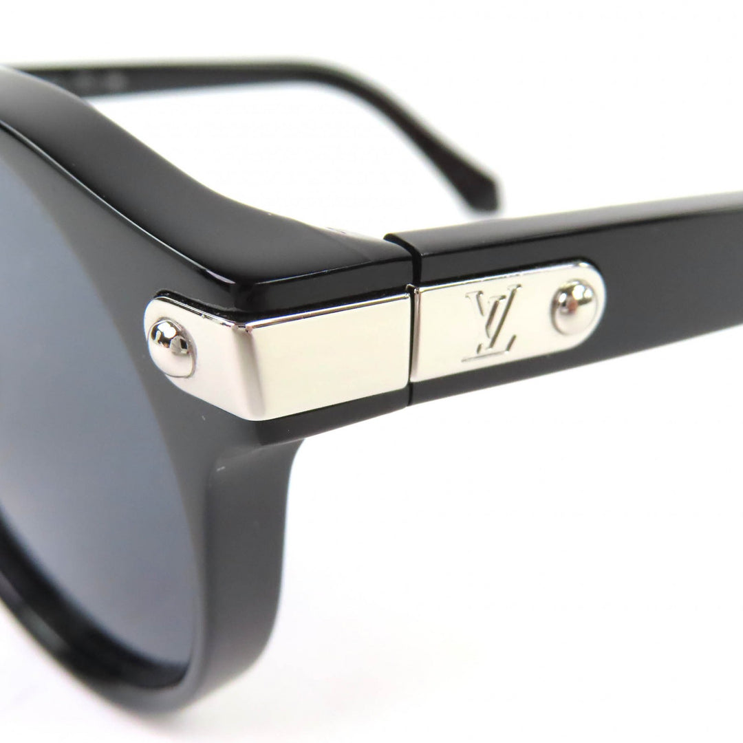 Great LOUIS VUITTON LV Signature Round Sunglasses Boston Eyewear black Z2434U