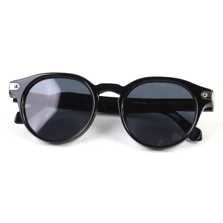 Great LOUIS VUITTON LV Signature Round Sunglasses Boston Eyewear black Z2434U