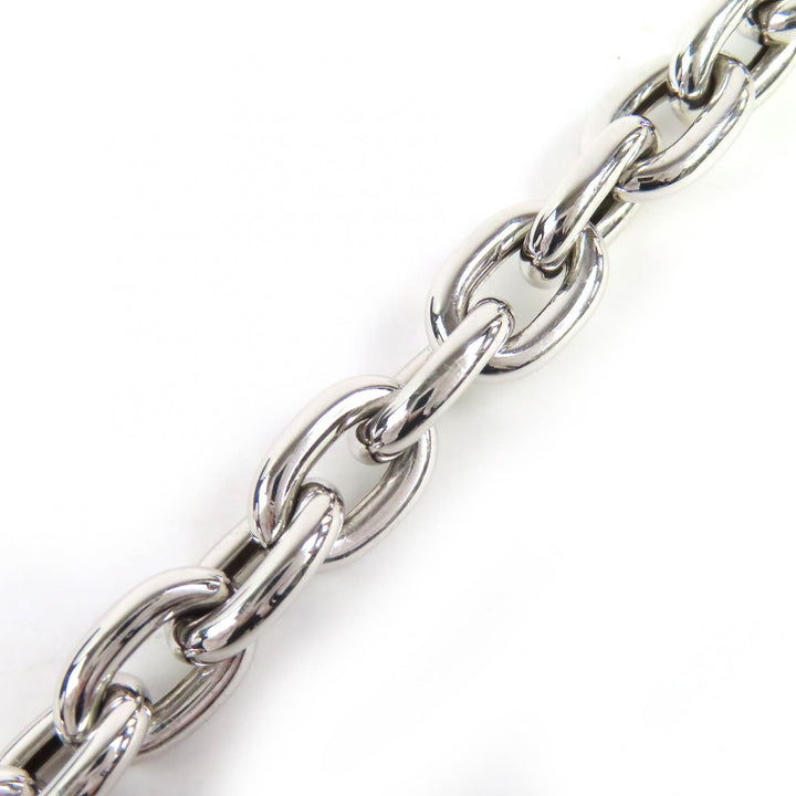 Great PRADA bracelet Triangle Logo Chain Silver 925 mens M 2JB525