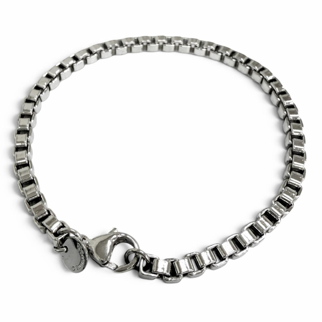 Great TIFFANY&Co. bracelet Venetian Chain Silver SV925 mens