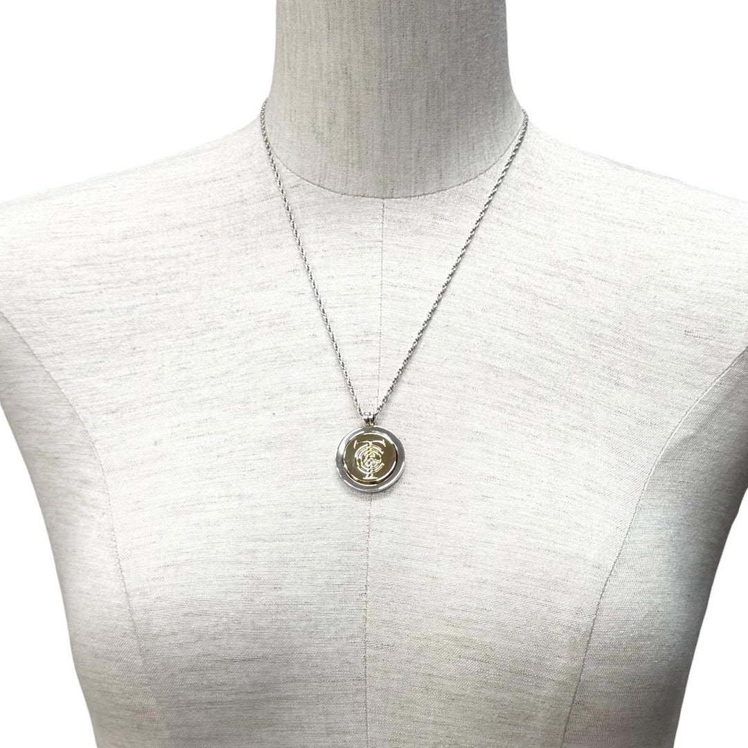 Great TIFFANY&Co. Necklace T&C Coin Necklace Combo Silver 925 Women
