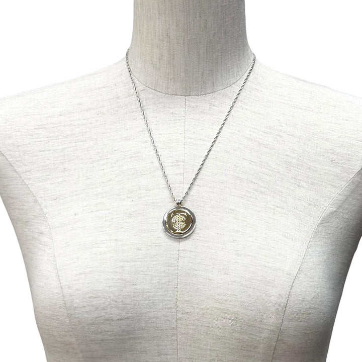 Great TIFFANY&Co. Necklace T&C Coin Necklace Combo Silver 925 Women