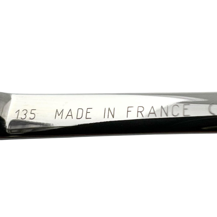 Excellent Cartier Glasses PANTHERE Hairline Two-Point Rimless Silver Women