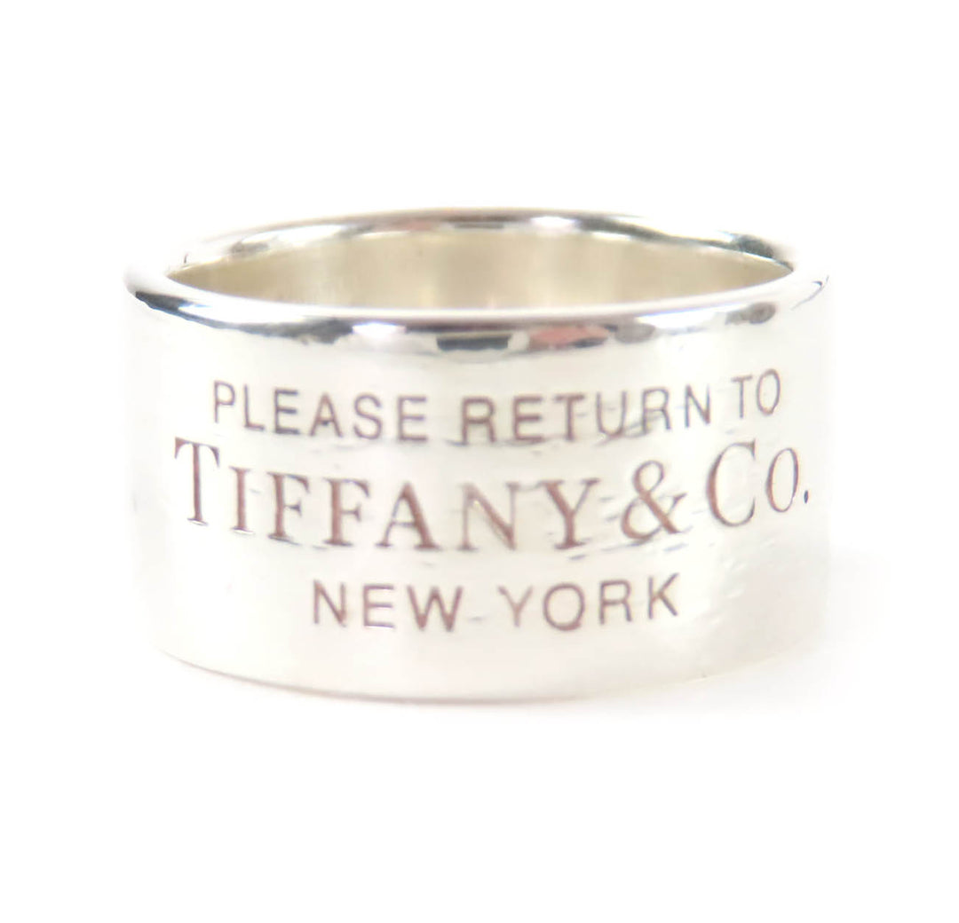 Very Good TIFFANY&Co. Ring Logo design by Return to Tiffany & Co. Wide AG925