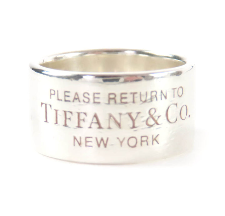 Very Good TIFFANY&Co. Ring Logo design by Return to Tiffany & Co. Wide AG925