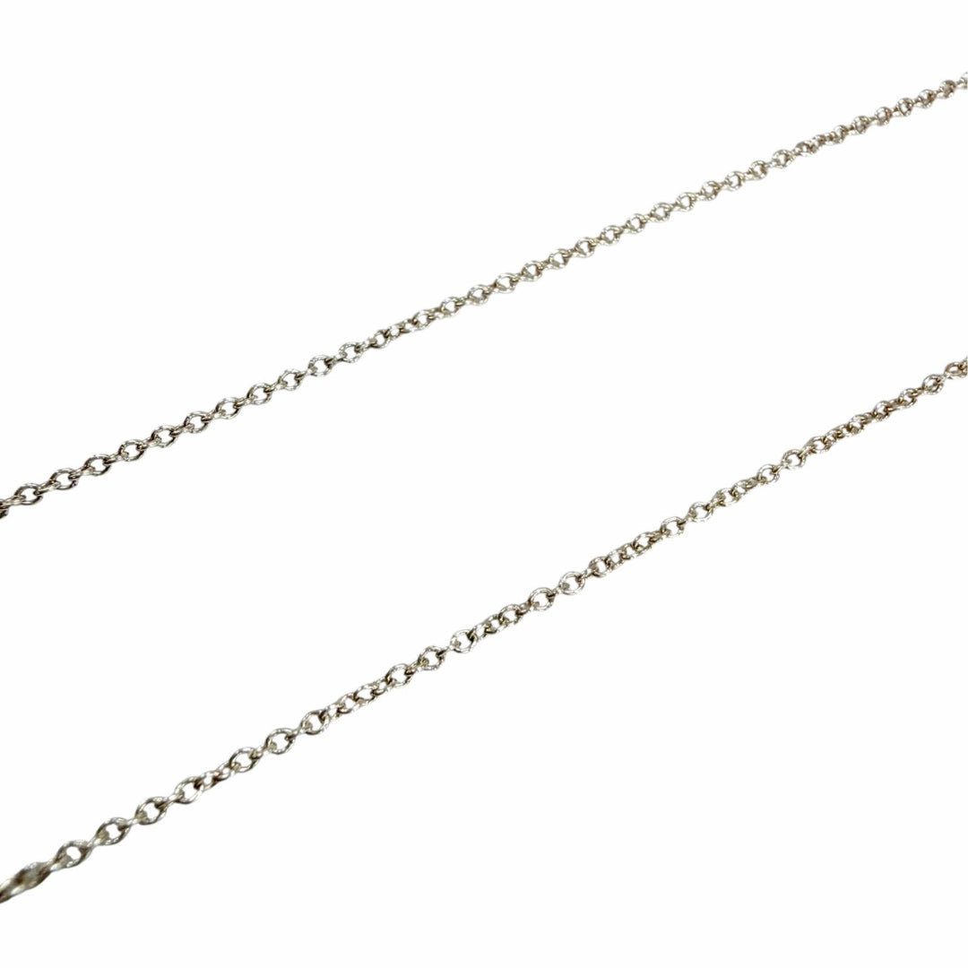 Great TIFFANY&Co. Necklace Mini Double Heart Tag Necklace Silver AG925 Women