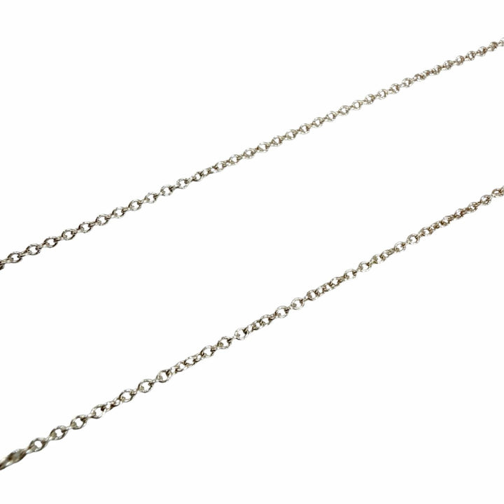 Great TIFFANY&Co. Necklace Mini Double Heart Tag Necklace Silver AG925 Women