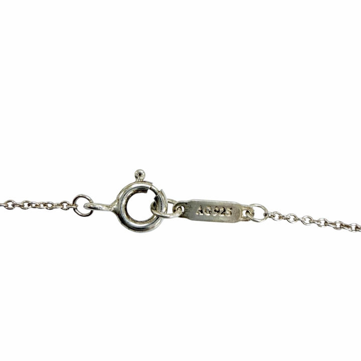 Great TIFFANY&Co. Necklace Mini Double Heart Tag Necklace Silver AG925 Women