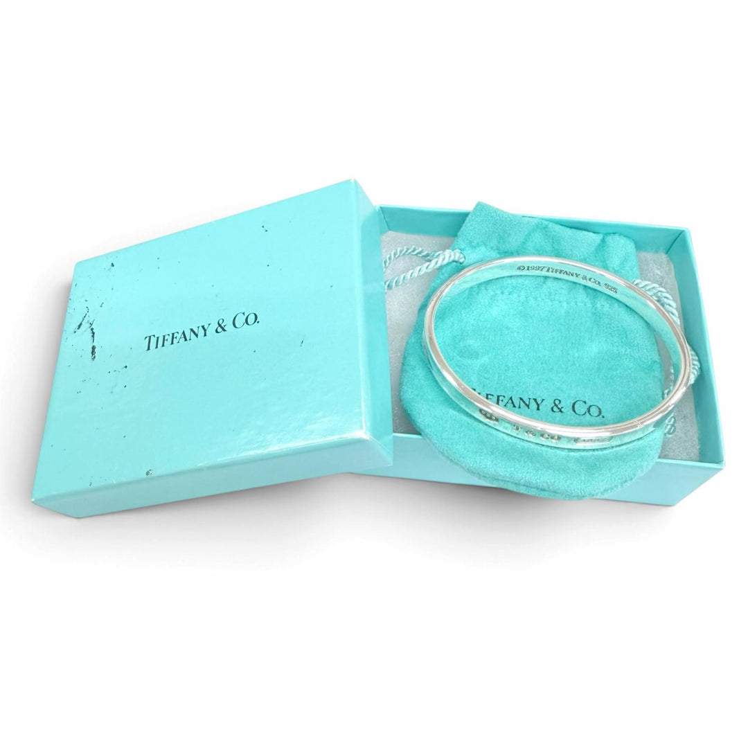 Great TIFFANY&Co. 1837 Narrow Bangle Accessories Bracelets Silver 925 Women