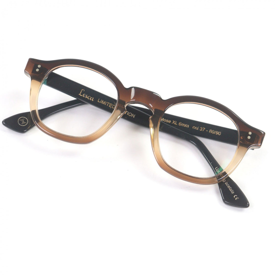 Great Lesca Lunetier Glasses MOSE-XL LIMITED EDITION 80/90 Clear brown