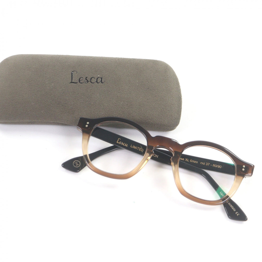 Great Lesca Lunetier Glasses MOSE-XL LIMITED EDITION 80/90 Clear brown