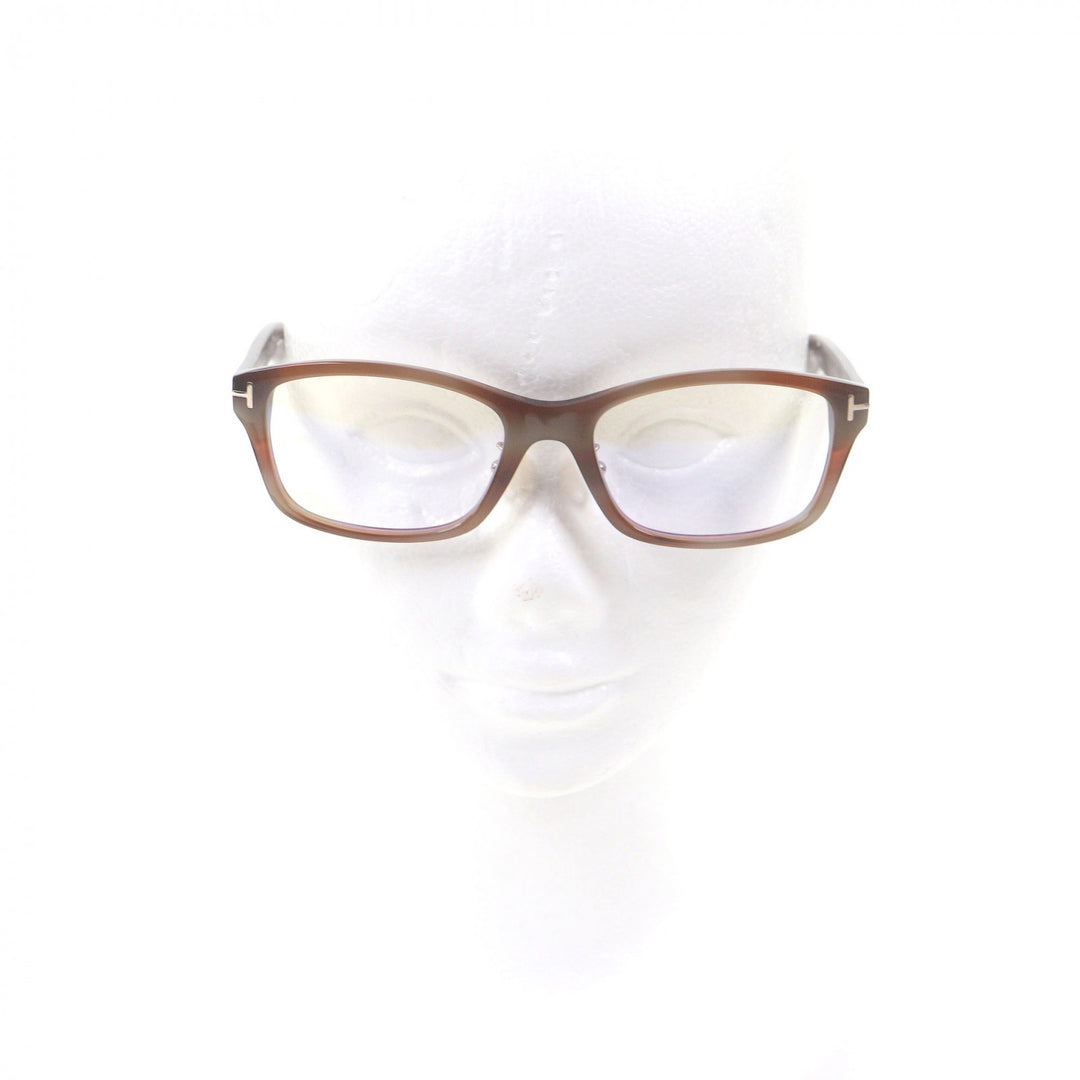 Excellent TOM FORD Glasses Marble Pattern Square Blue Light Cut Brown