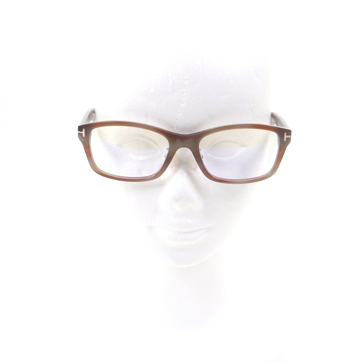 Excellent TOM FORD Glasses Marble Pattern Square Blue Light Cut Brown