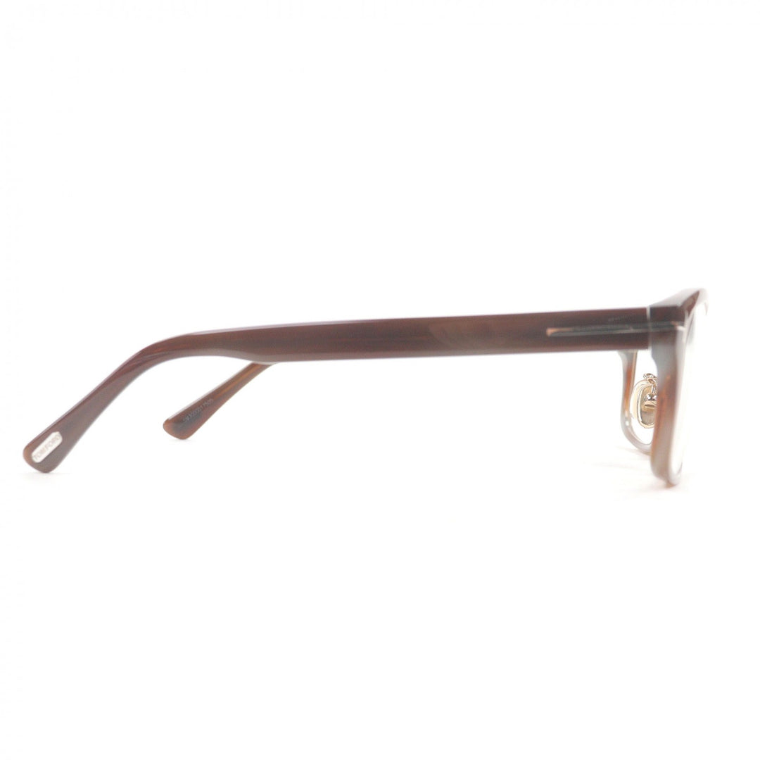 Excellent TOM FORD Glasses Marble Pattern Square Blue Light Cut Brown