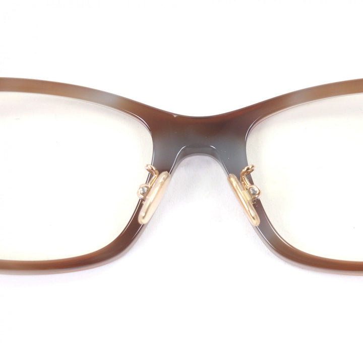 Excellent TOM FORD Glasses Marble Pattern Square Blue Light Cut Brown