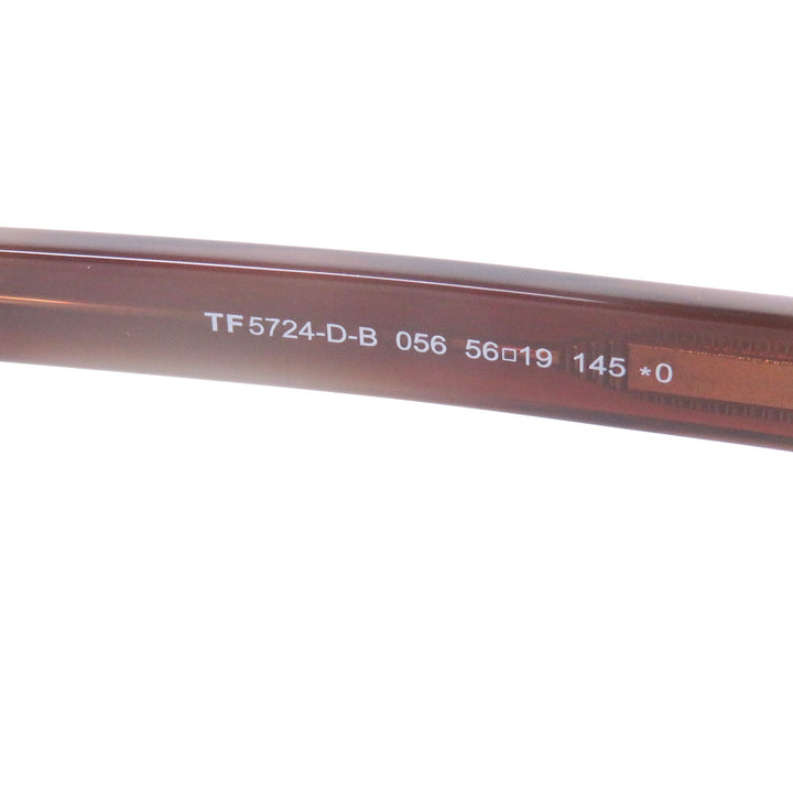 Excellent TOM FORD Glasses Marble Pattern Square Blue Light Cut Brown