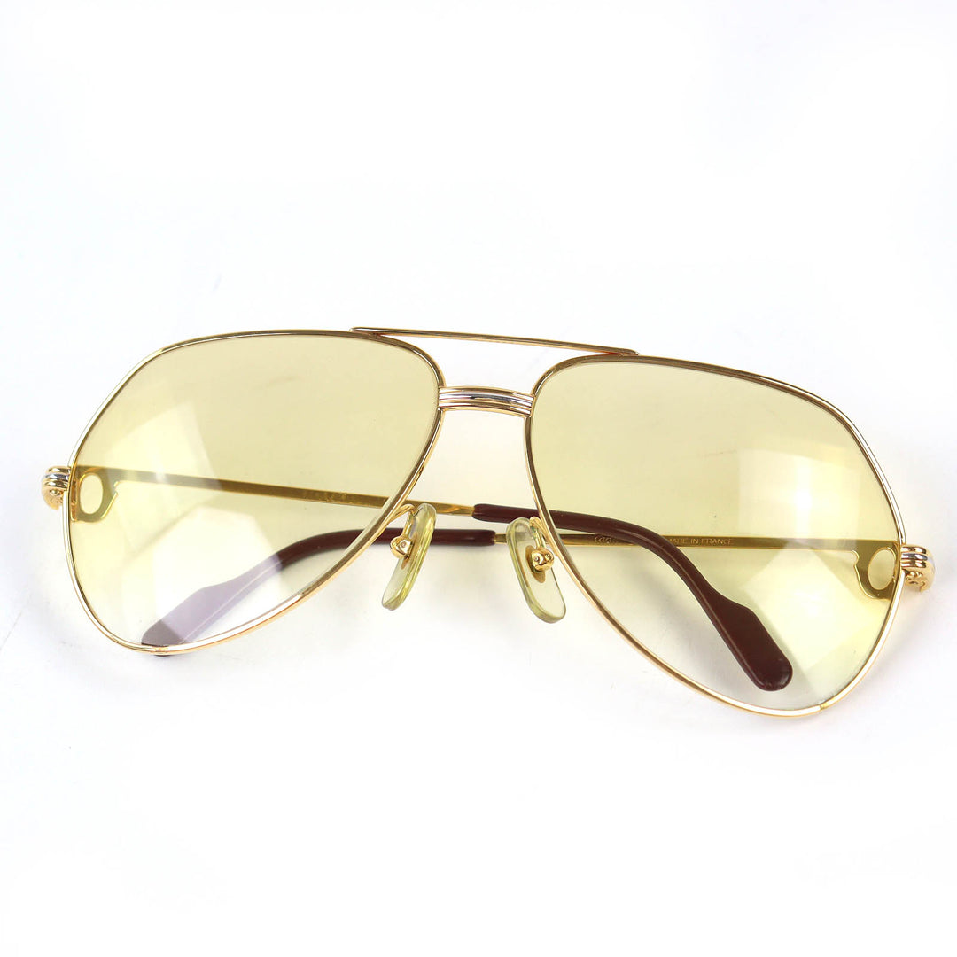 Good Cartier sunglasses Trinity Two-Bridge Teardrop gold mens
