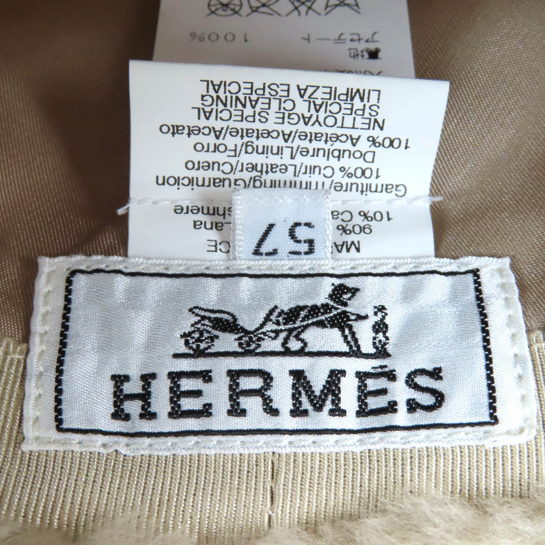 Excellent HERMES hat Brown wool Women 57