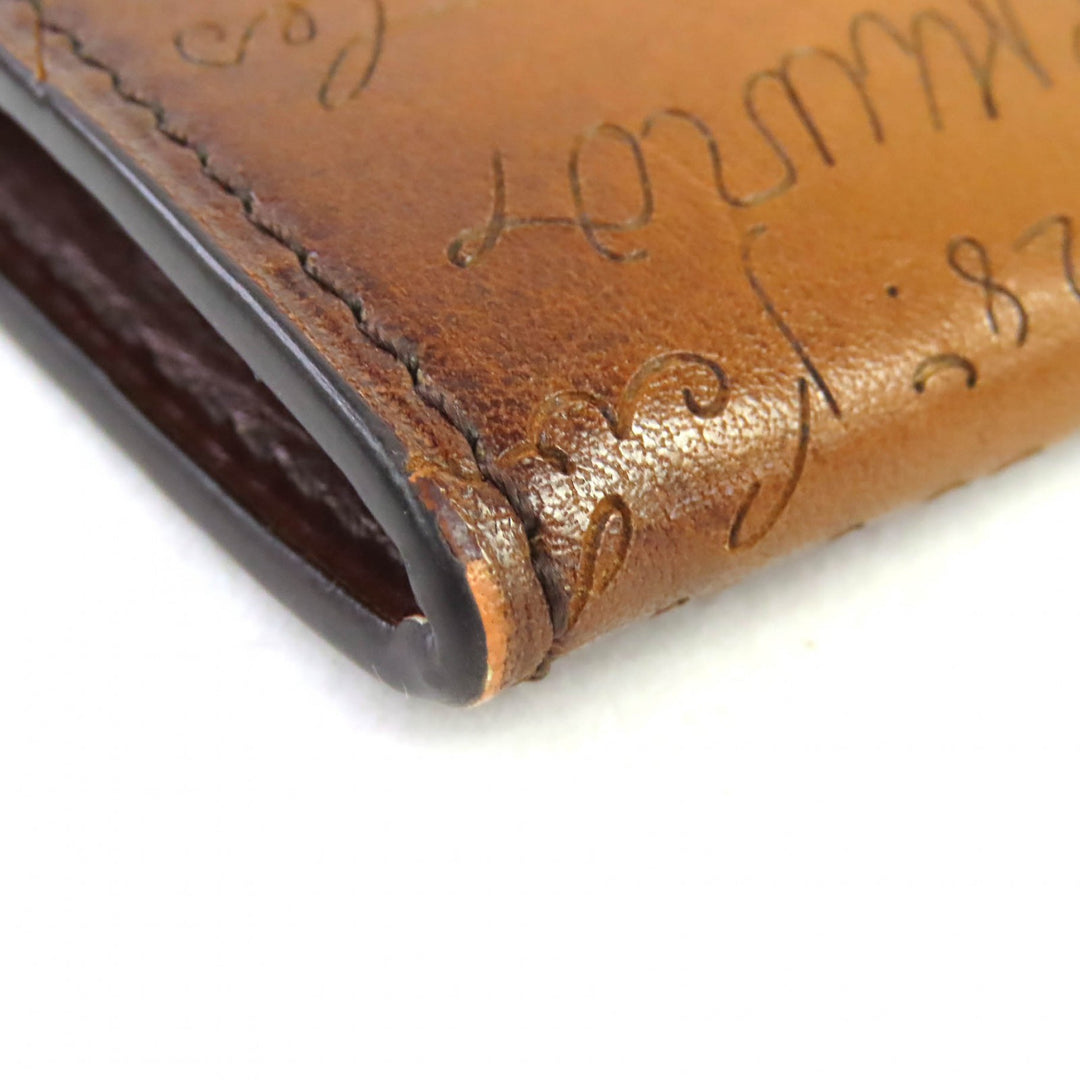 精美 BERLUTI 钱币盒 Origin Calligraphy 皮革 棕色皮革 男士
