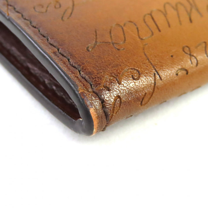 精美 BERLUTI 钱币盒 Origin Calligraphy 皮革 棕色皮革 男士