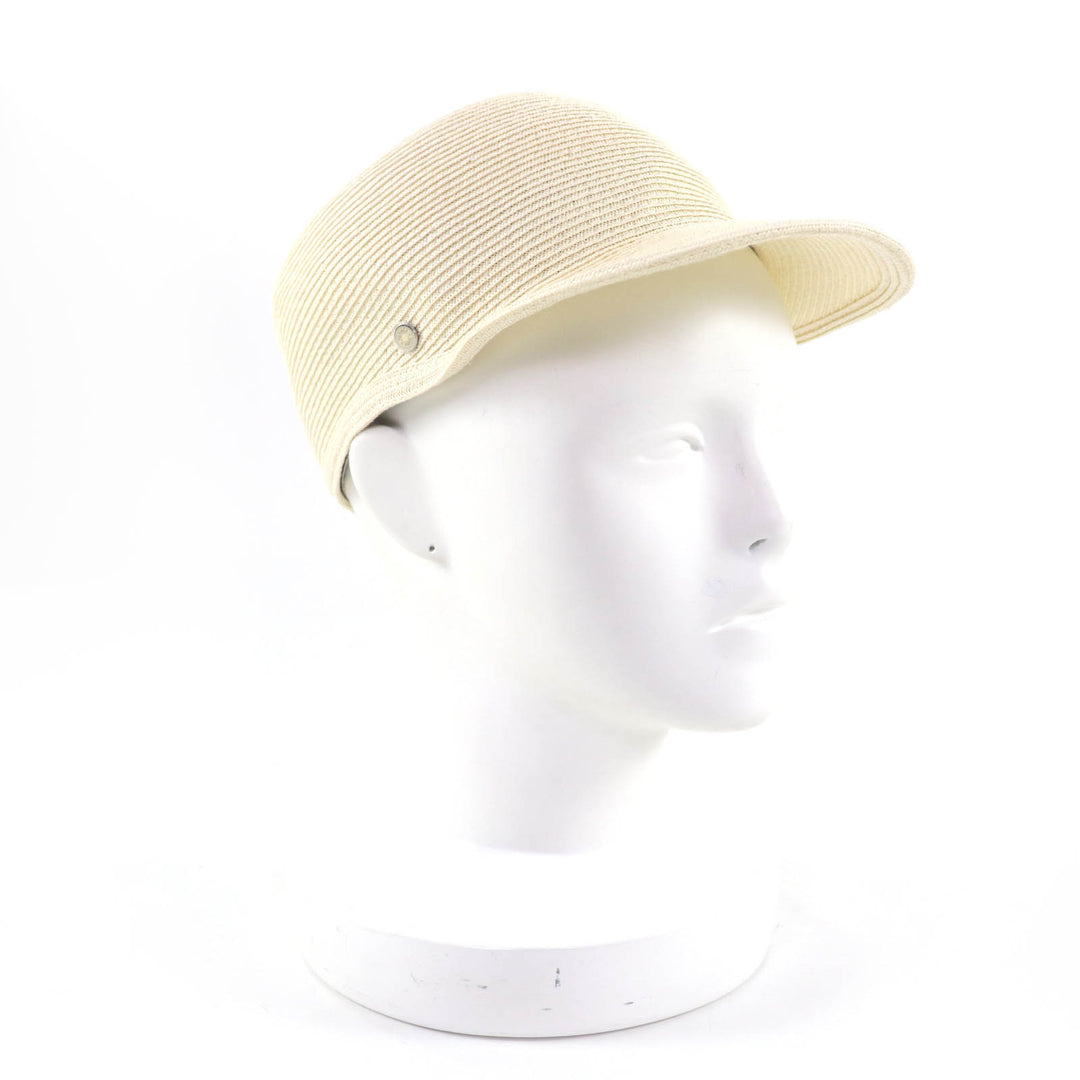 Excellent HERMES Casquette Emma Serie Metal Cap Ivory paper Women 57