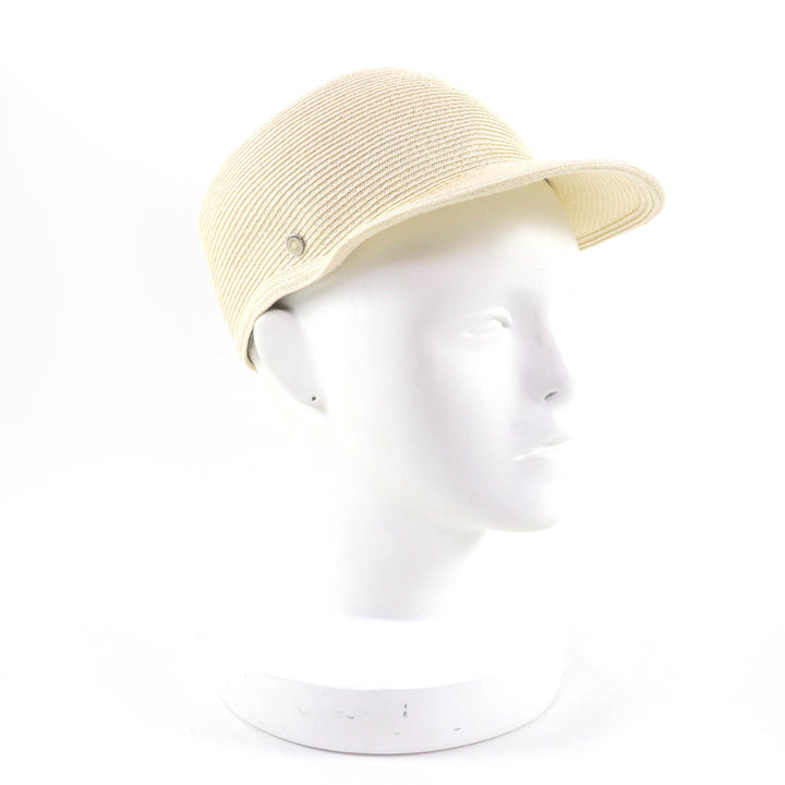 Excellent HERMES Casquette Emma Serie Metal Cap Ivory paper Women 57