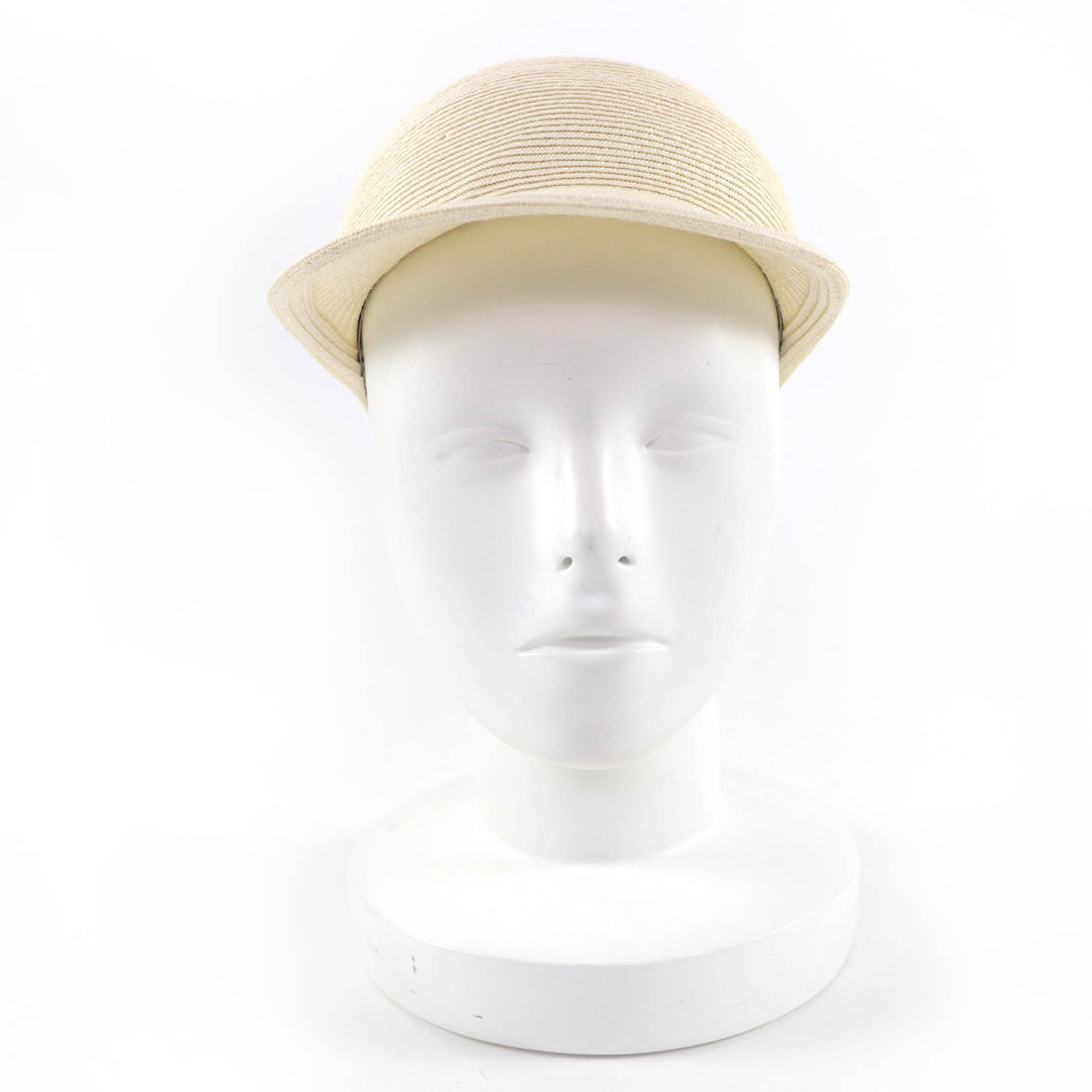 Excellent HERMES Casquette Emma Serie Metal Cap Ivory paper Women 57