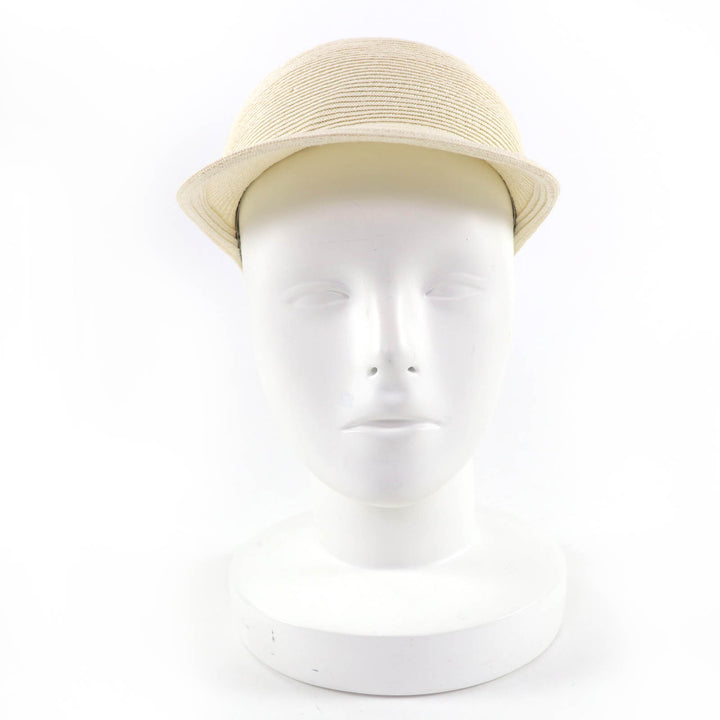 Excellent HERMES Casquette Emma Serie Metal Cap Ivory paper Women 57