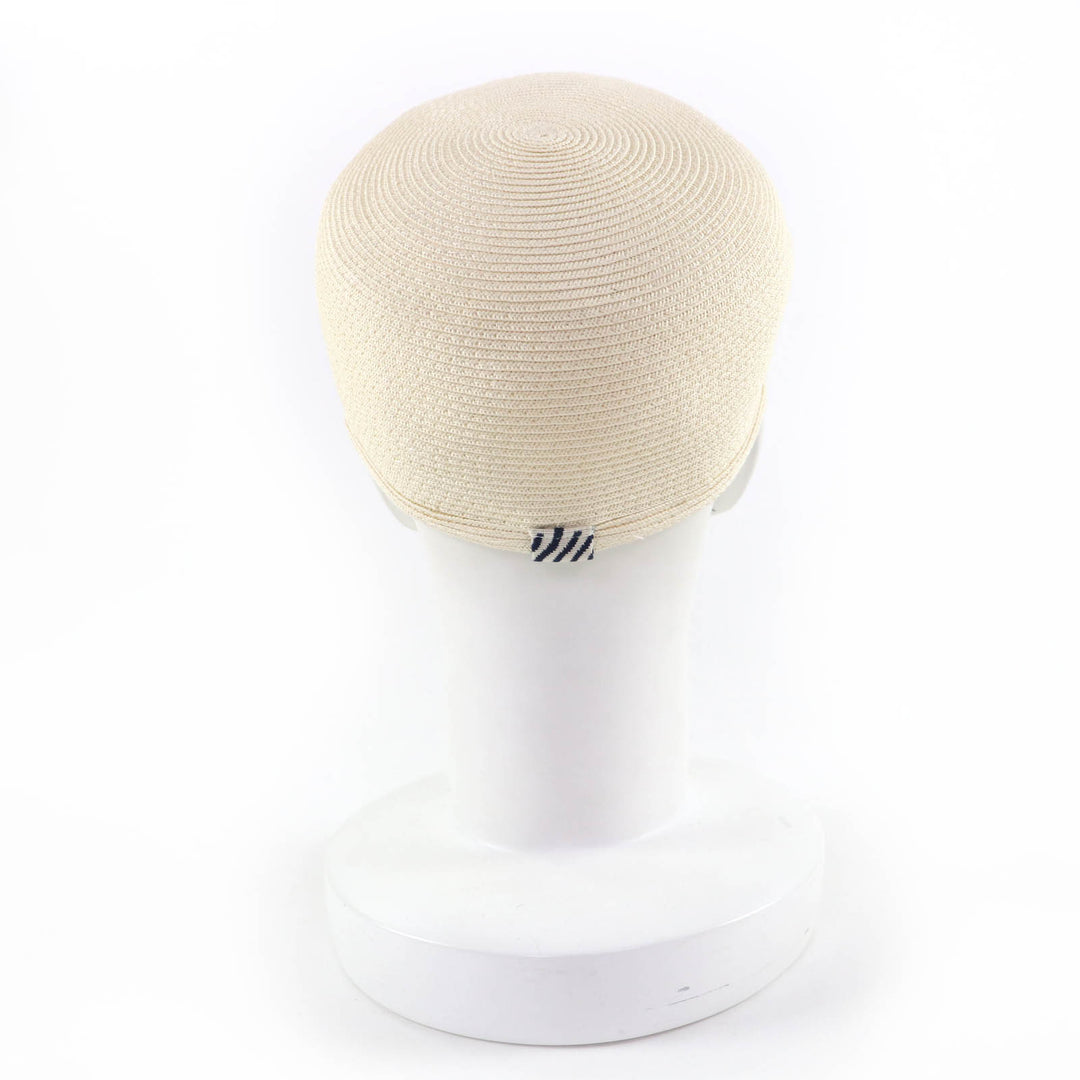 Excellent HERMES Casquette Emma Serie Metal Cap Ivory paper Women 57