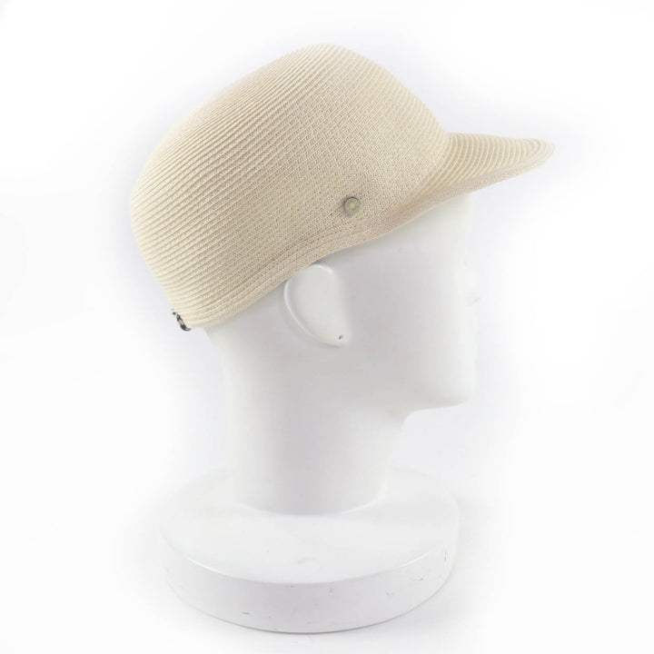 Excellent HERMES Casquette Emma Serie Metal Cap Ivory paper Women 57